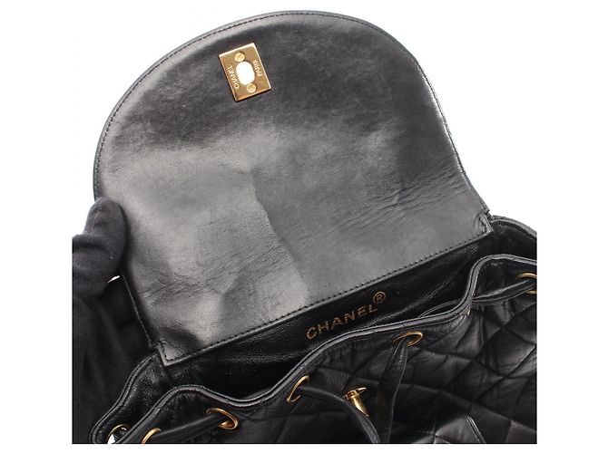 Zaino/Borsa Chanel Matelassé Turnlock Chain Nero - vista 12