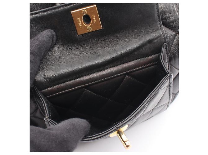 Zaino/Borsa Chanel Matelassé Turnlock Chain Nero - vista 15