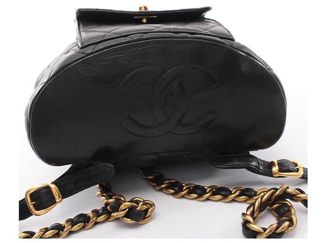 Zaino/Borsa Chanel Matelassé Turnlock Chain Nero - vista 6