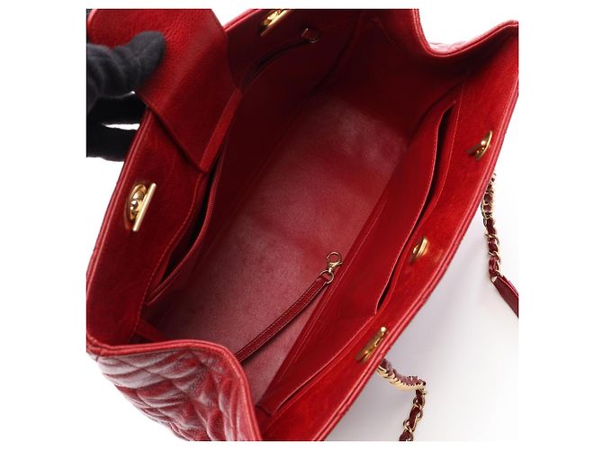 Borsa Tote Chanel Matelassé Rosso - vista 3