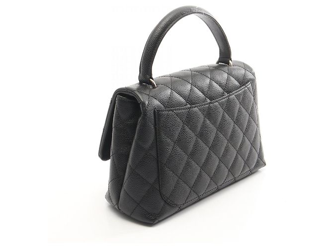 Timeless Borsa Chanel Matelassé in pelle di vitello martellata nera Nero - vista 2