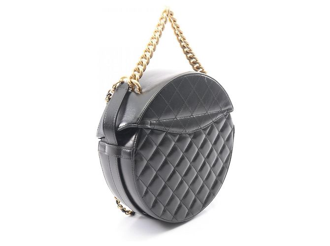 Borsa a tracolla 2-Way Chanel Matelassé Round Nero - vista 2