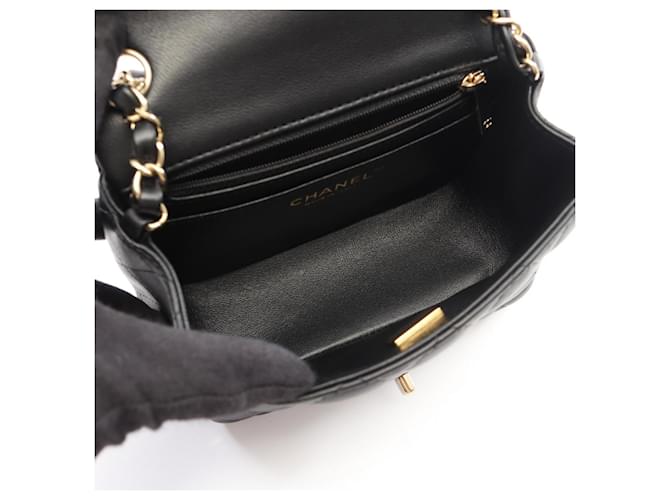 Borsa a Spalla Chanel Mini Matelassé Nero - vista 3