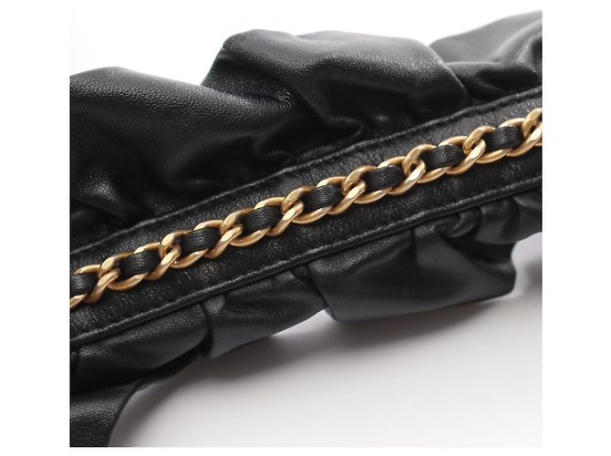 Chanel Mini Matelassé Frill Schultertasche Schwarz - Ansicht 11