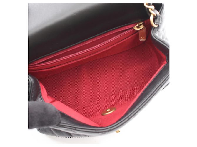 Chanel Mini Matelassé Frill Schultertasche Schwarz - Ansicht 3