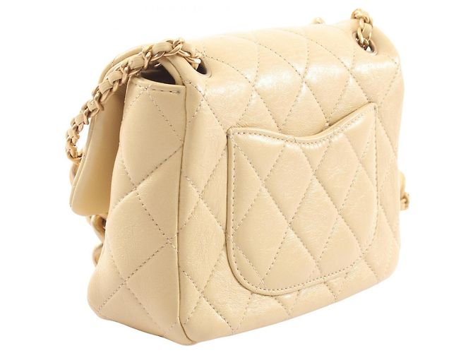 Borsa a Spalla Chanel Mini Matelassé Giallo - vista 2