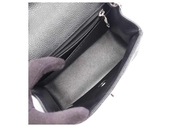 Borsa a Spalla Chanel Mini Matelassé Nero - vista 3