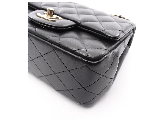 Borsa a Spalla Chanel Mini Matelassé Nero - vista 6
