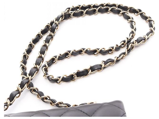 Borsa a Spalla Chanel Mini Matelassé Nero - vista 7