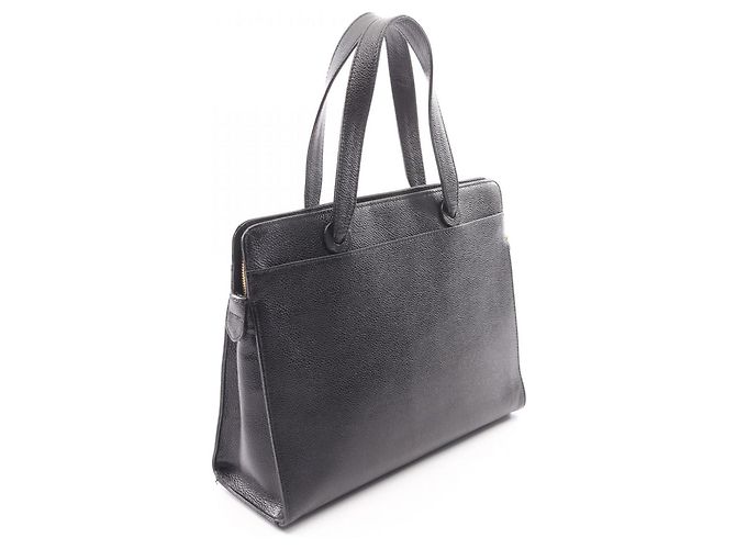 Borsa Tote Chanel in pelle di vitello martellata nera Nero - vista 2