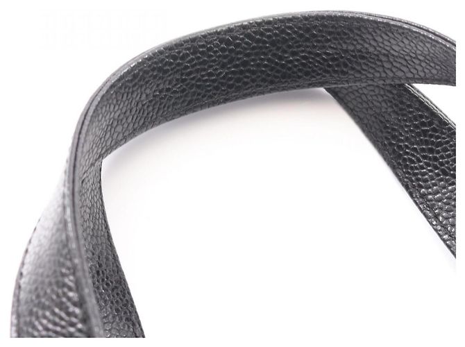 Borsa Tote Chanel in pelle di vitello martellata nera Nero - vista 8