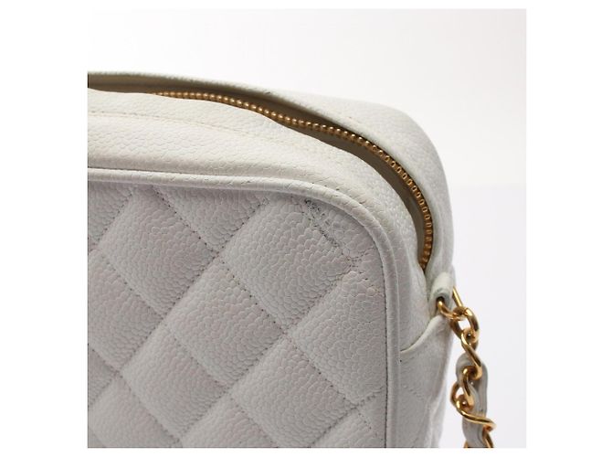 Borsa a Spalla Chanel Matelassé Coco Ball Bianco - vista 13