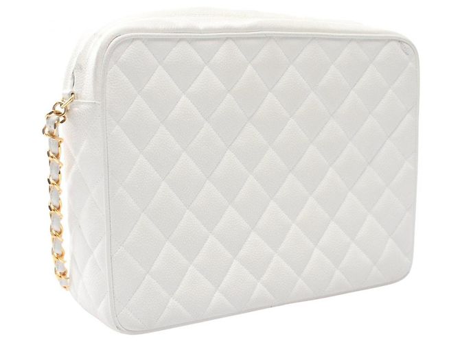 Borsa a Spalla Chanel Matelassé Coco Ball Bianco - vista 2