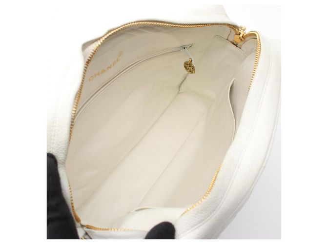 Borsa a Spalla Chanel Matelassé Coco Ball Bianco - vista 3