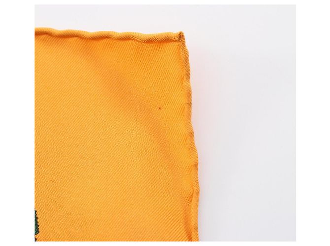 Hermès Hermes Carre 90 Ombrelles et Parapluies Scarf Multicor Laranja - vista 7