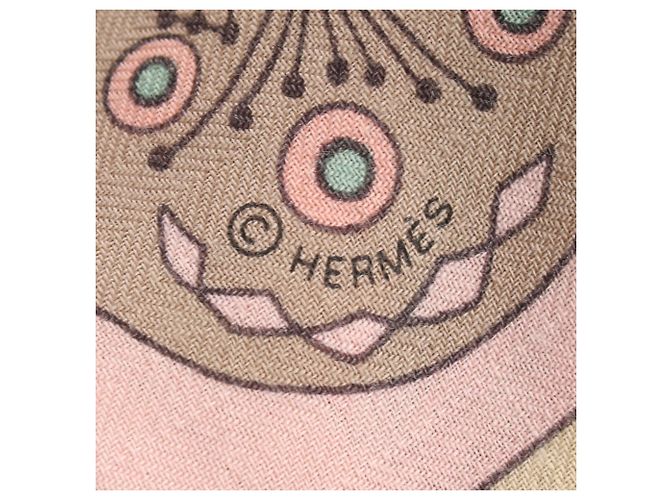 Hermès Hermes Carre Geant 140 DUO D'ETRIERS Schal Mehrfarben Roh - Ansicht 3
