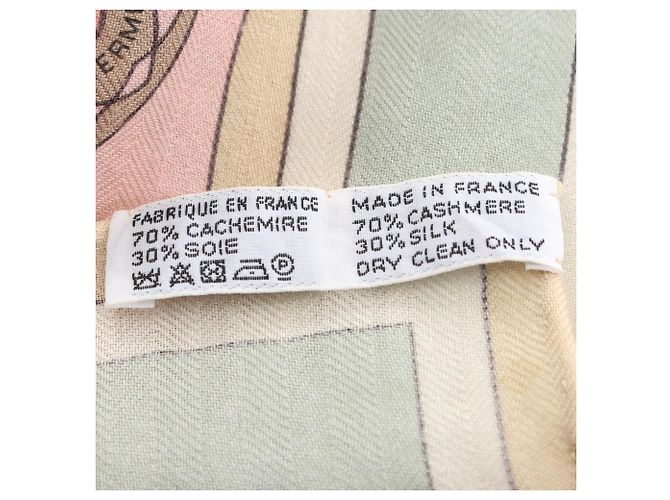 Hermès Hermes Carre Geant 140 DUO D'ETRIERS Schal Mehrfarben Roh - Ansicht 4