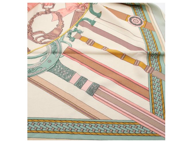 Hermès Hermes Carre Geant 140 DUO D'ETRIERS Schal Mehrfarben Roh - Ansicht 7