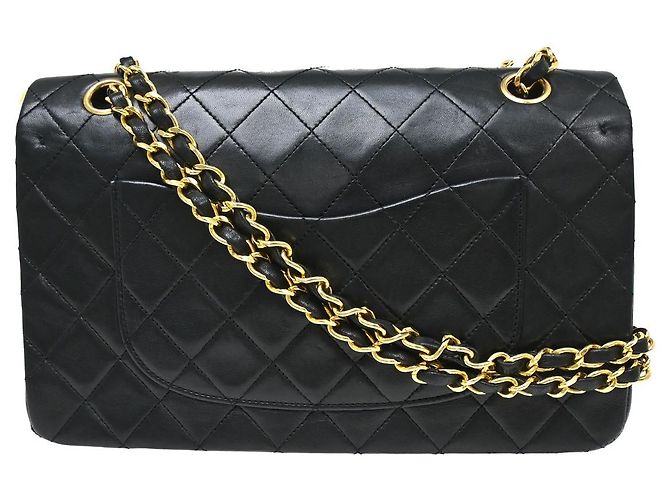Chanel Timeless - Classic Double Flap Leather medium Nero - vista 2