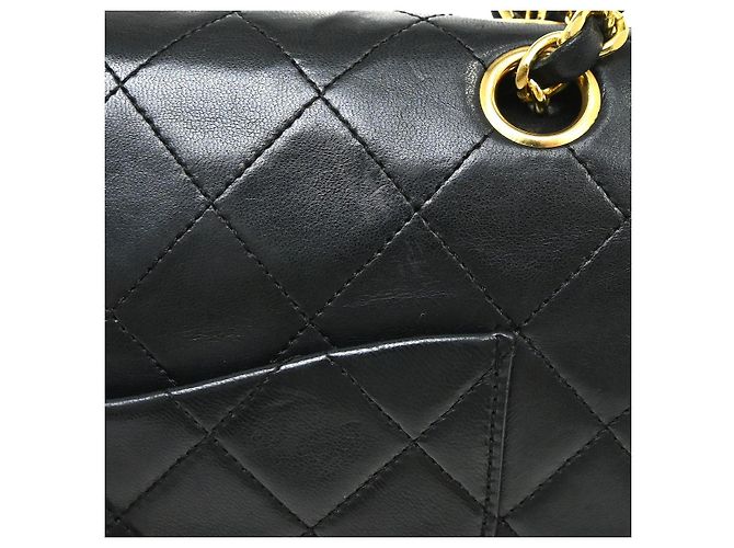 Chanel Timeless - Classic Double Flap Leather medium Nero - vista 3