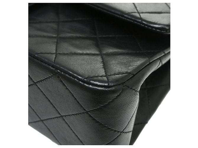 Chanel Timeless - Classic Double Flap Leather medium Nero - vista 4