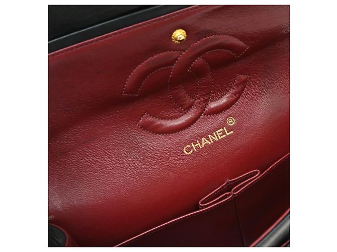 Chanel Timeless - Classic Double Flap Leather medium Nero - vista 7