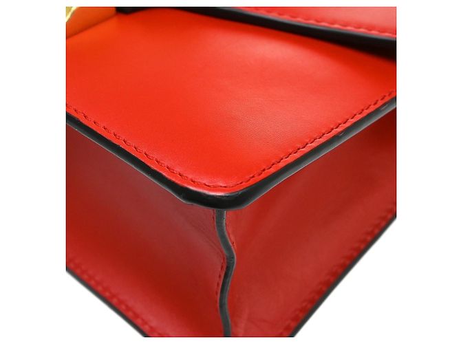 Gucci Sylvie Chain Leather Mini Roja - vista 6