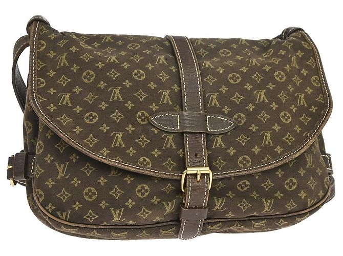 Louis Vuitton Saumur Mini Lin 30 Marrone - vista 2