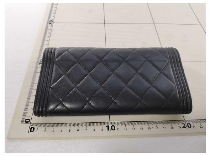 Chanel Boy Flap gestepptes Lammleder Long Schwarz - Ansicht 2