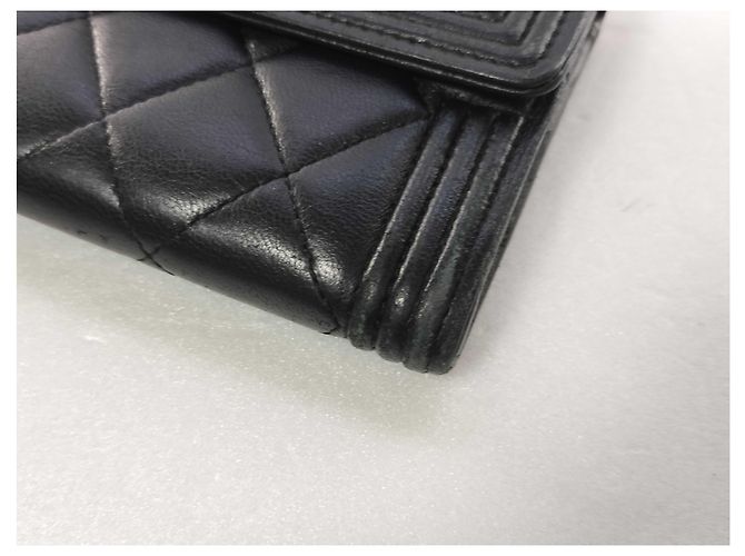 Chanel Boy Flap gestepptes Lammleder Long Schwarz - Ansicht 4