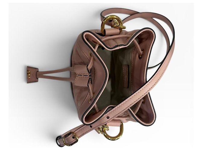 Gucci Marmont Borsa a Secchiello in Pelle Rosa - vista 6