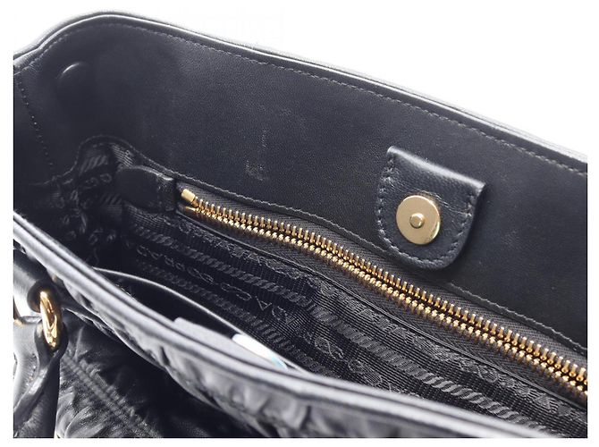 Borsa a mano 2Way in Tessuto + Soft CA Prada Nero - vista 6