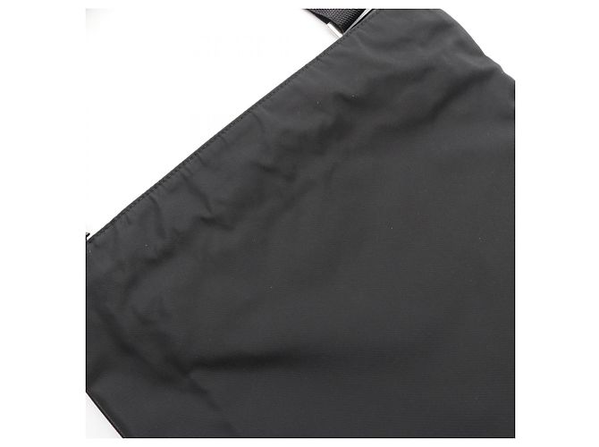 Saffiano Prada Triangle Logo Schultertasche Schwarz - Ansicht 6