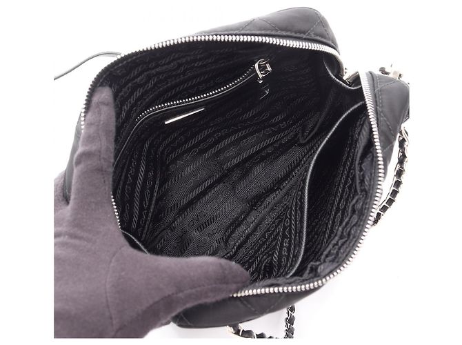 Saffiano 2-Way Handtasche TESSUTO IMPUNTU Prada Schwarz - Ansicht 3