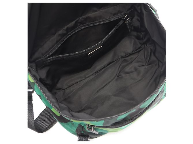 Saffiano Borsa a tracolla Prada TESSUTO CAMOUFL Nero Verde - vista 3
