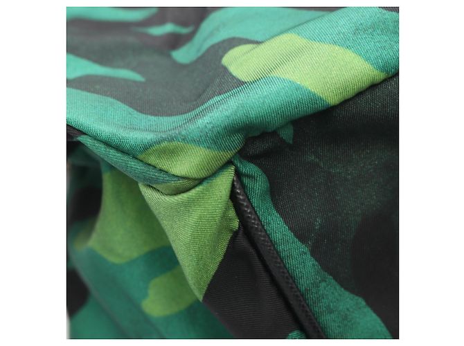 Saffiano Borsa a tracolla Prada TESSUTO CAMOUFL Nero Verde - vista 6