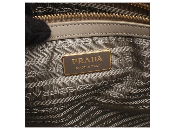 Borsa Tote Prada TRIANGOLO JACQUARD Marrone Bianco - vista 4