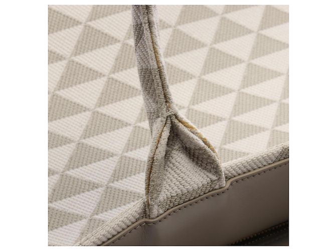 Borsa Tote Prada TRIANGOLO JACQUARD Marrone Bianco - vista 8