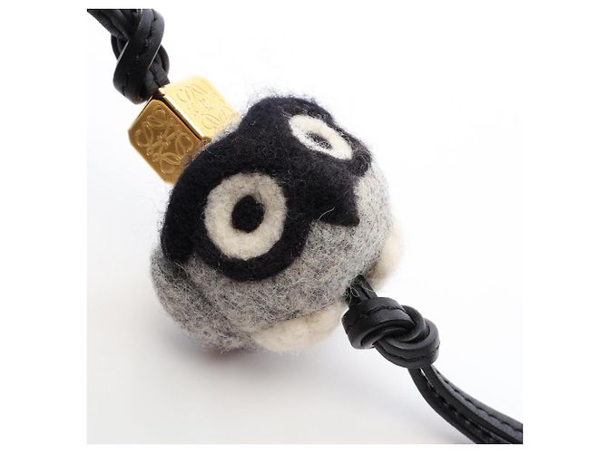 Accessorio Loewe Owl Charm Marrone Nero Bianco - vista 4