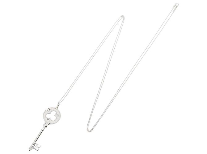 Collana con pendente Clover Key in diamante Tiffany & Co. Argento - vista 2