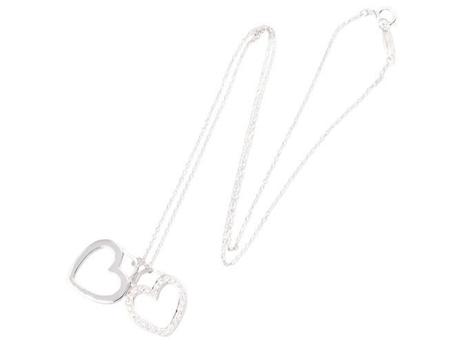 Collana Double Heart Tiffany & Co. Bianco - vista 2