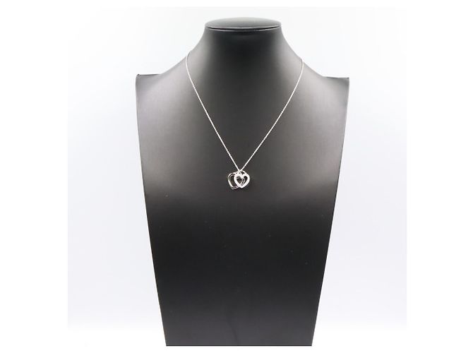 Collana Double Heart Tiffany & Co. Bianco - vista 7