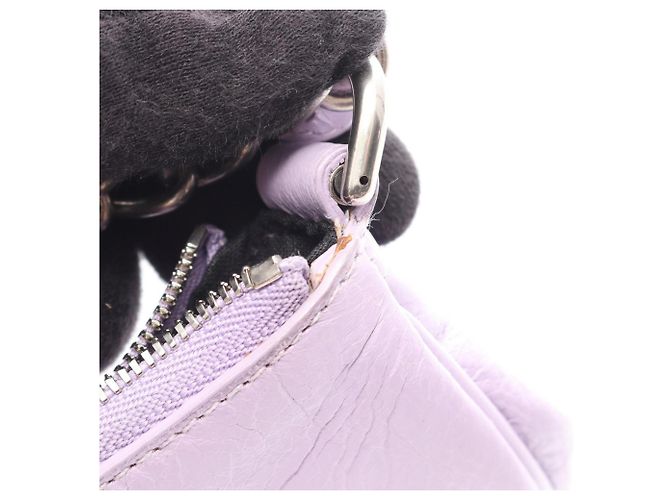 Borsa a mano 2-Way in pelle Balenciaga LE CAGOLE MINI BB Porpora - vista 6