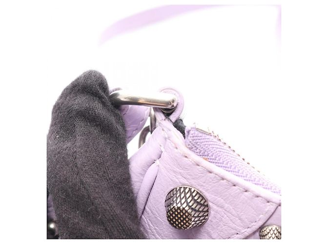 Borsa a mano 2-Way in pelle Balenciaga LE CAGOLE MINI BB Porpora - vista 7
