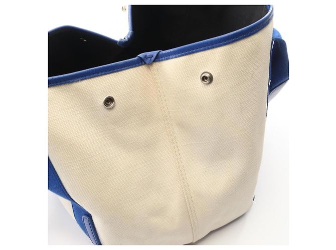 Borsa Balenciaga Navy Cabas S Bianco Blu - vista 12