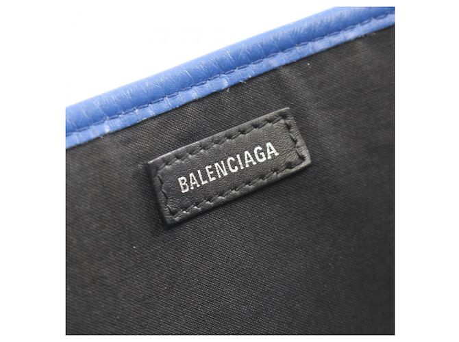 Borsa Balenciaga Navy Cabas S Bianco Blu - vista 4