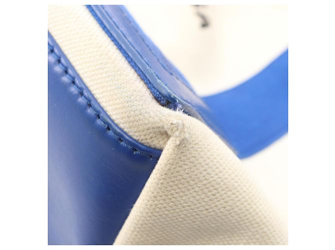 Borsa Balenciaga Navy Cabas S Bianco Blu - vista 8