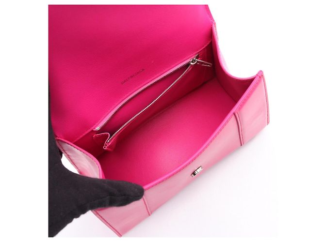 Borsa a mano 2-Way Hourglass Small Balenciaga Rosa - vista 3
