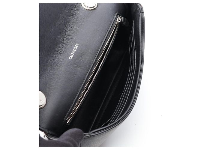 Borsa a tracolla con catena per portafoglio Balenciaga Everyday Nero - vista 3