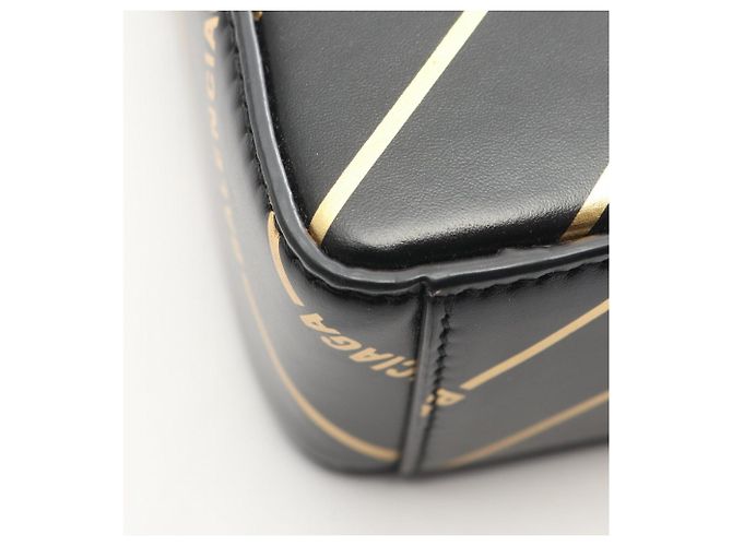 Balenciaga Box 2-Way Schultertasche Schwarz Golden - Ansicht 6